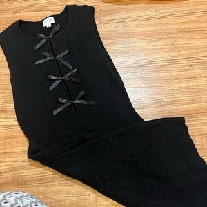 Le Lis collection black bow mini dress